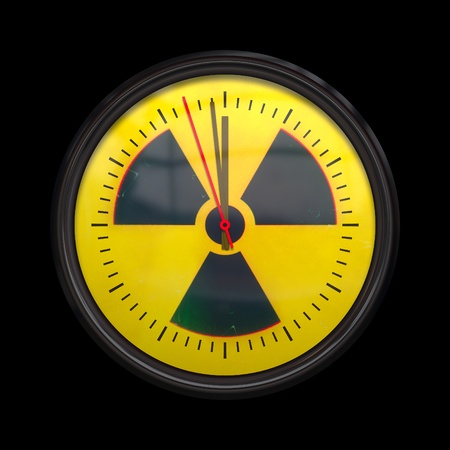 An image of a radioactive clock three seconds to noonの写真素材