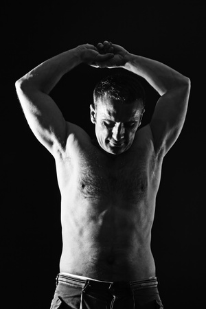 An image of a handsome muscle manの写真素材