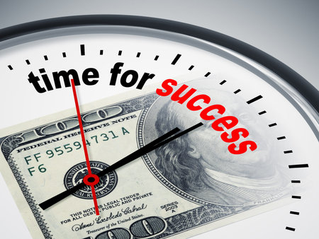 An image of a nice clock with time for success