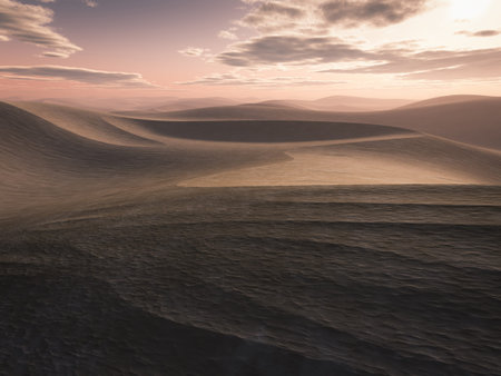 An image of a nice desert sunsetの写真素材