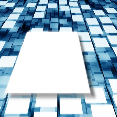 An image of some flying white squares for your contentの写真素材