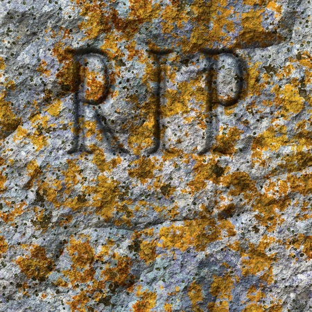 An image of a stone texture with RIPの写真素材