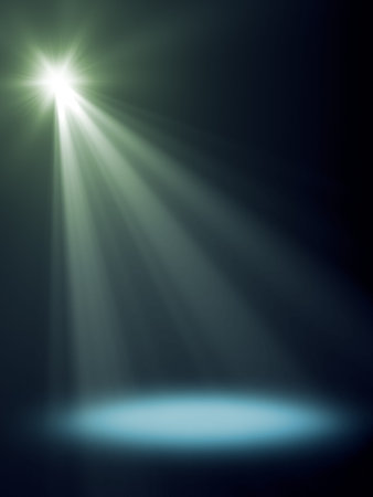 An background image with a blue stage light