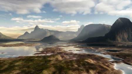 An image of a nice fantasy landscapeの写真素材