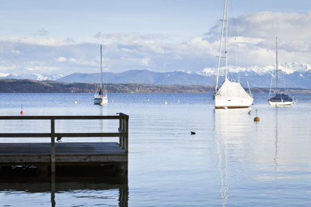 An image of the Starnberg Lake in Bavaria Germany - Tutzing