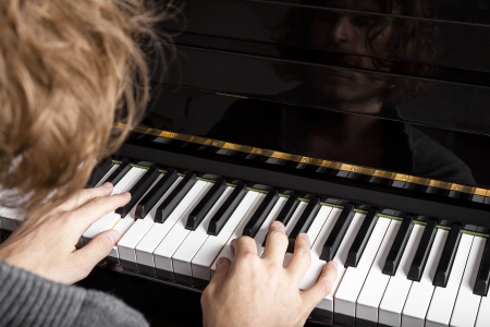 An image of a piano playing backgroundの写真素材