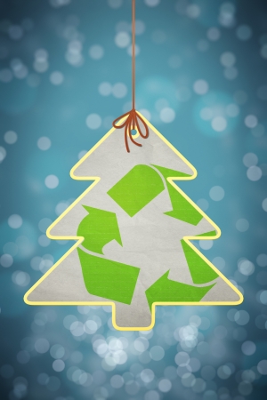 An image of a nice christmas recycling signの写真素材