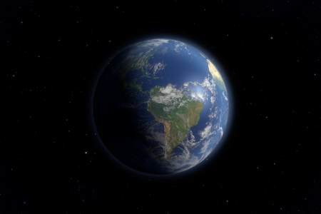 An image of an Earth view from space.の写真素材