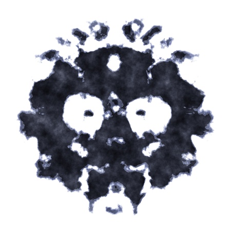 An image of a Rorschach inkblot testの写真素材