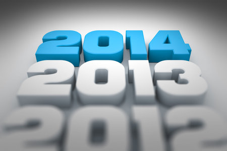 An image of the number and new year 2014