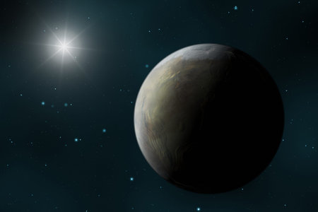 An image of a strange planet in space