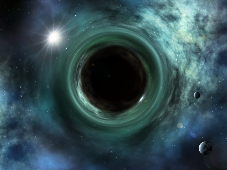 An image of a nice space singularity black holeの写真素材