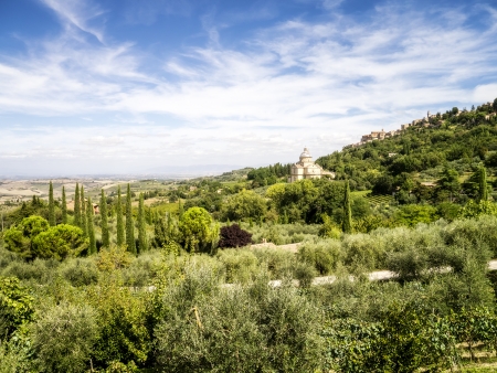 An image of a Tuscany landscape in Italyの写真素材