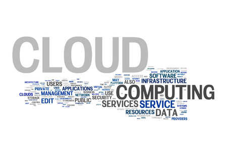 An image of a cloud computing text cloudの写真素材