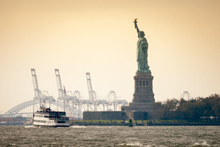 An image of a the famous Liberty Statue in New York