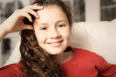 An image of a young girl portraitの写真素材