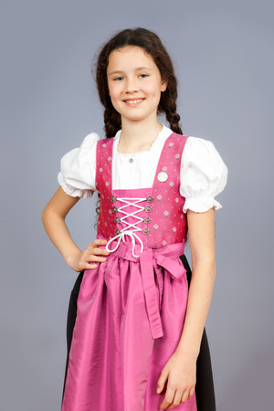 An image of a sweet traditional bavarian girlの写真素材