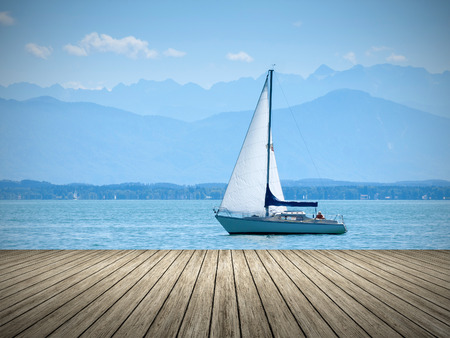 An image of the Starnberg Lake in Germanyの写真素材