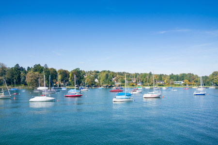 An image of the Starnberg Lake in Bavaria Germany - Tutzingの写真素材
