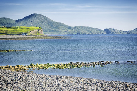 An image of a house at the coast in Irelandのeditorial素材