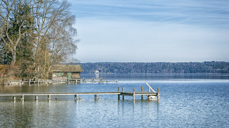 An image of the Starnberg Lake in Germanyの写真素材