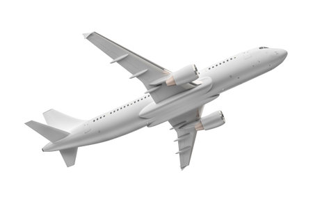 An image of an Airplane isolated on a white background