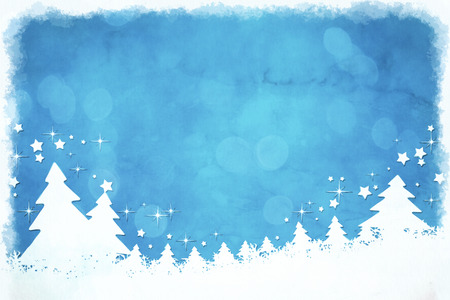 An image of a nice grunge blue christmas backgroundの写真素材