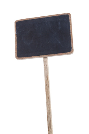 An image of a small wooden sign with space for your messageの写真素材