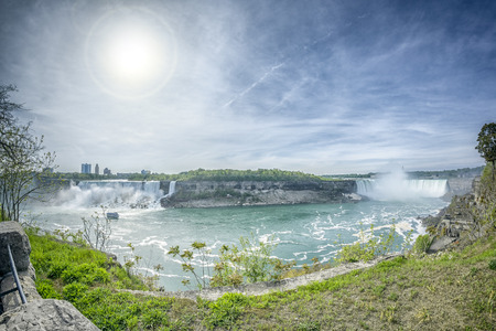 An image of the Niagara Falls from the Canadian sideの写真素材