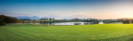 An image of a lake in Bavariaの写真素材