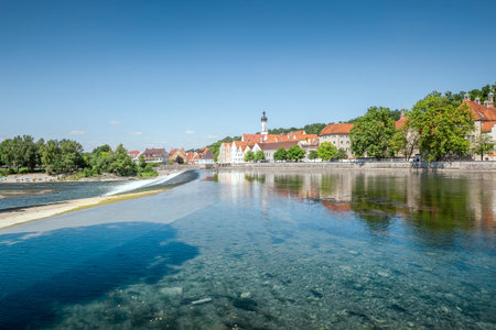 An image of the beautiful Landsberg am Lech at Bavaria Germanyの写真素材