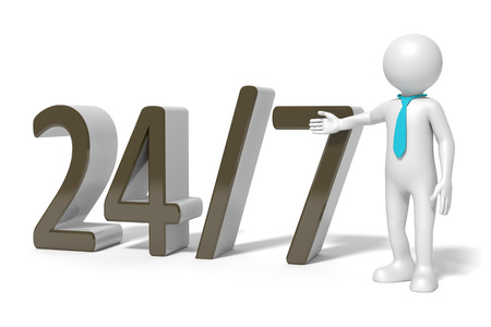 An image of a 24 hours on 7 days serviceの写真素材