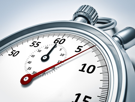 An image of a red typical stopwatchの写真素材