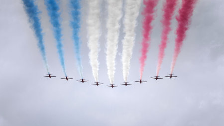 An image of an air show at London in June