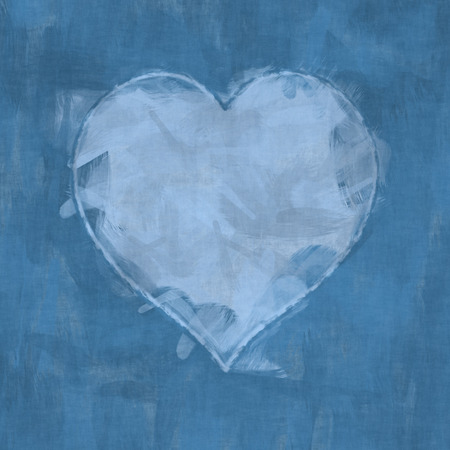 2D illustration of an abstract haert brush strokes backgroundの写真素材