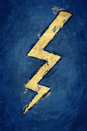 2d illustration of an abstract flash signの写真素材