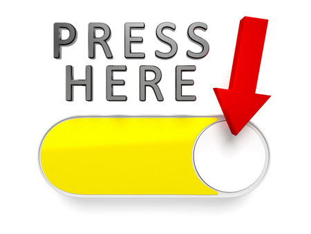 3d rendering of a push button to order things