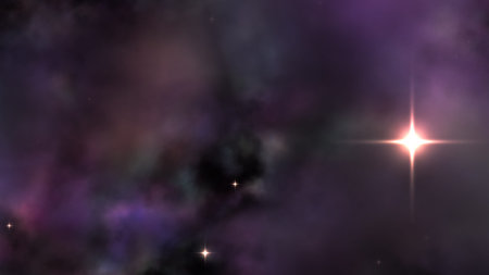 3d rendering of a deep space nebula