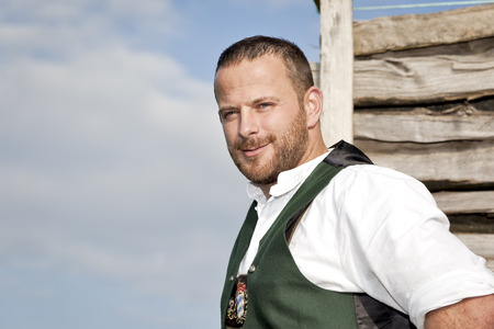 An image of a traditional bavarian manの写真素材