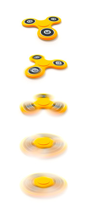 3d rendering of a fidget spinner in motionの写真素材