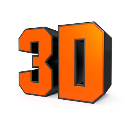 3d illustration of a big 3D sign isolated on white