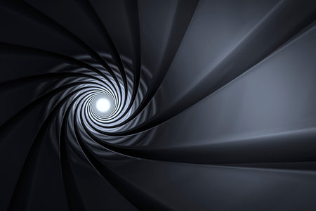 3d illustration of light reflections in a pipe