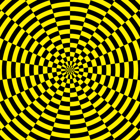2d illustration of a yellow and black radial backgroundの写真素材