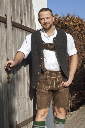 An image of a bavarian tradition man portraitの写真素材