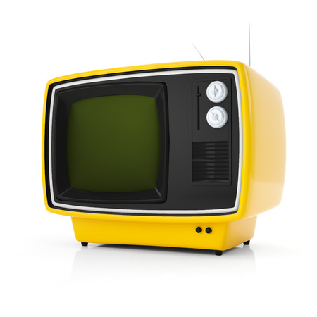 3d illustration of a typical retro tvの写真素材