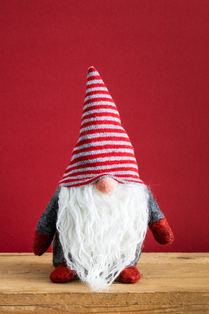 An image of a Christmas gnomes with white beardsの写真素材