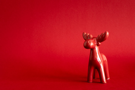 Christmas decoration red deerの写真素材