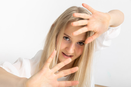 An image of a female dancer in actionの写真素材