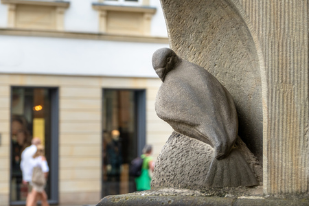An image of the famous dove statue figure in Muenster Germanyの写真素材