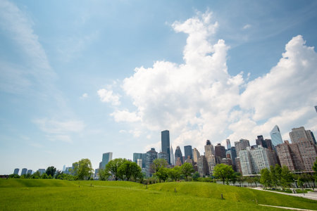 An image of a view to Manhattan New York from Roosevelt Island